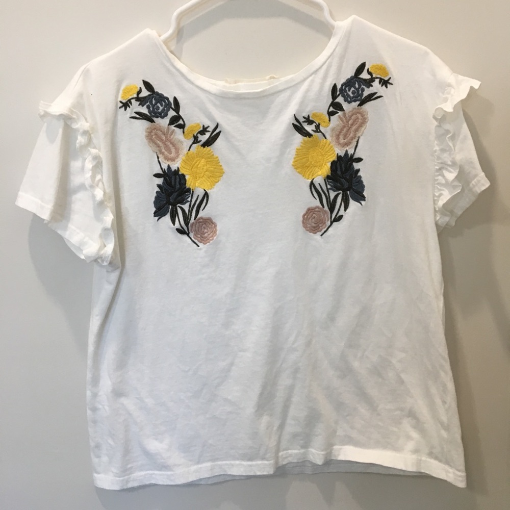 Embroidered white shirt